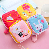 South Korea large capacity cartoon sanitary cotton bag put sanitary napkin storage bag sanitary towel bag monthly bag