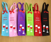 Christmas Hotel supplies Christmas Red wine bag Embroidery Christmas Wine bottle bag Gift bag a variety of
