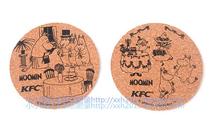  Japan MOOMIN original ecological environmental protection retro log color cork coaster absorbent non-slip anti-scalding heat insulation pad