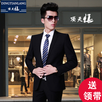  Suit suit mens spring and autumn professional suit mens Korean version of slim business formal casual work interview wedding dress