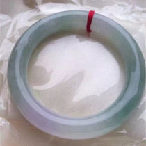 Myanmar natural A goods jade round strip light green spring color species old water moist ice light belt certificate KX012
