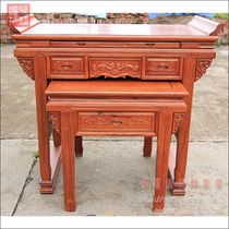 African rosewood Buddha table for table two-piece set of solid wood carved flower Buddha table for cabinet home modern Chinese mahogany