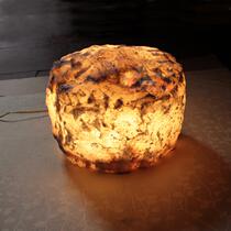 Villa outdoor garden lawn lamp courtyard stone lamp floor lamp outdoor European retro Spanish natural marble lamp