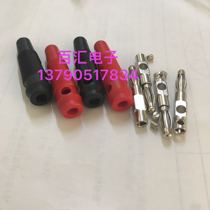 4mm SOFT RUBBER TAIL BANANA PLUG INSTRUMENT METER CONNECTOR 4mm WIRING HEAD BANANAS INSERT RED BLACK BANANA PLUG