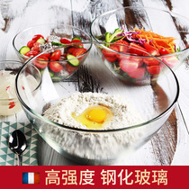  Lemiya household glass bowl Salad bowl tempered heat-resistant large fruit bowl and noodle bowl egg-breaking transparent baking bowl