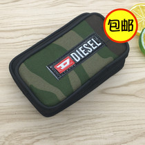 Middle aged waist double zipped bag Double mobile phone bag wallet mobile phone waist bag can be worn on leather strap