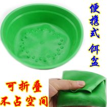 Soft rubber mixing basin soft bowl Rubber Bowl Rubber Bowl fish bait box bait tray fishing gear Accessories Supplies