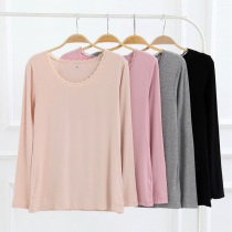 Modal Autumn Dress Women Stretch Comfortable Modal Underwear Lace Round Neck Elegant Size