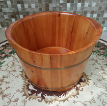 Bathing home double ear 24 barrels Oak foot bucket solid wood barrel health foot bath bucket wooden foot wash basin