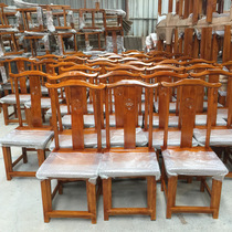 Old Elm small official hat chair antique Chinese furniture high quality solid wood horn small back chair factory direct old