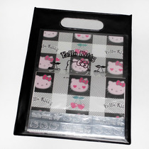 Japan SanrioHello Kitty envelope letter paper sticker with storage bag set (grid)