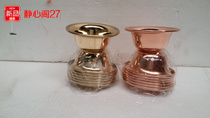 Tibetan Buddhist supplies red copper brass water supply bowl water supply cup diameter 8cm 7
