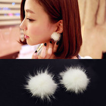 Cute retro Otter Hairy Ear Hole Without Earring Female Clip Fake Ear Nail