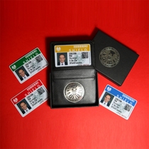 S.H. I .E.L.D. S.H. I .E.L.D. Metal badge leather ID card content can be customized