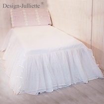 Korean Design-Julliette white sheets bed skirt bedspread bed sheet bed tail can be customized with split ends