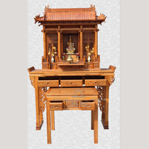 Palatial shrines three-piece shrines with text altar square table fo tang design Wood custom