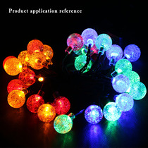 Solar 30led glass ball Courtyard waterproof Garden landscape decoration Christmas Day lighting string light