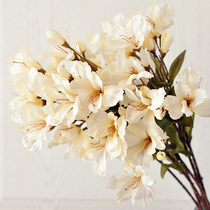 European style retro fake flower autumn color wild lily single decorative silk flower living room bedroom desktop simple ornaments