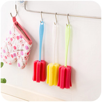 Sponge brush cleaning brush bottle brush Long bottle brush Long handle strong decontamination washing cup Sponge cleaning brush bottle brush