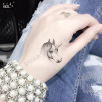Unicorn Horse Tattoo with waterproof anti-sweat persistent Korean emulated tattoo men and women with small fresher tattooed stickers