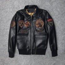 New genuine leather clothing lady G1 Air Force leather jacket Flying over sheep leather embroidered autumn and winter jacket