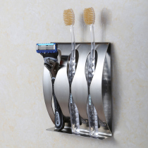 Change home sticker toothbrush holder free punch 304 stainless steel suction wall tooth holder razor razor holder