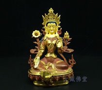 Tibetan Green Degree Mother 7 Inch Bronze Statue of pure Bronze Half-Cure Gold Mikey Buddha brass High imitation Nepalese Buddhist Supplies