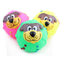 Pet toy dog wear-resistant face ball tee dog bite toy puppy molar toy ball color random