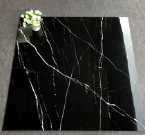Black and white root marble tiles 800 dark tile floor tiles KTV Bar to dial line skirting with brick