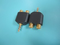 3 5 heads transfer RCA lotus 10% 2 plugs 3 5mm computer headphone Audio 3 5 turn double RCA mother adapter