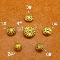 DIY handmade leather leather strap decorative buckle bronze Chrysanthemum Pumpkin cloth buckle decorative buckle 4838