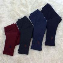 Girls fleece thickening leggings winter pants middle-aged childrens solid color elastic pencil pants