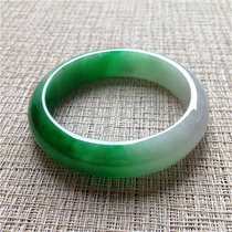 57 Natural A cargo Jade jade bracelet ice seed Green semi-green jade bracelet bracelet with certificate KH024