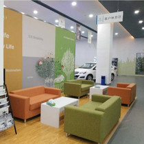 Solid Wood single double fabric sofa cafe card seat Internet cafe sofa chair small apartment sofa single Nordic sofa