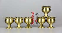 Haixin Buddha Taiwan Bronze Gold pure copper plain face Water cup Water cup Holy water cup for cup