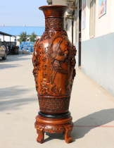 Danfeng Chaoyang flower blooming rich resin floor-to-ceiling rotating Phoenix vase Home company decoration crafts ornaments