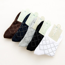 Independent packaging new four seasons of business socks pure cotton men medium barrel simple length pattern anti-odor