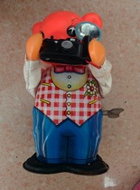 Old national goods tin toy bear camera camera Post-80 clockwork toy nostalgic collection domestic when I was a child
