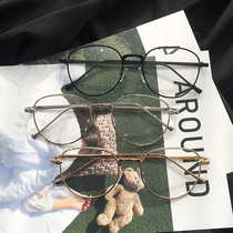 Korean version of Harajuku style plain glasses frame soft sister student glasses frame female round face Net red flat mirror female ins tide