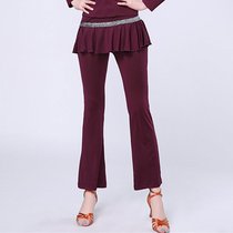 Square dance clothing culottes spring and summer new sequin pants dance pants bottoms Latin dance velvet plus size pants