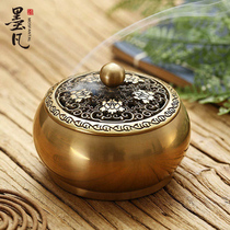 Mofan pure copper incense burner antique incense burner pan incense agarwood sandalwood stove household living room ornaments aromatherapy stove