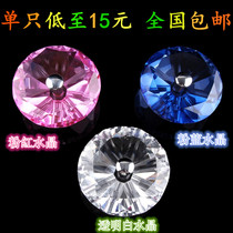 Frameless door glass door handle Crystal modern shower room bathroom office wooden door handle single hole diamond handle