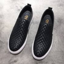 Lefu shoes mens summer English lazy shoes a pedal casual Korean version of the trend Joker inside the increase shoes mens trendy shoes