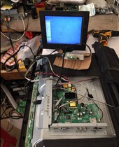 Original disassembled LCD TV H32DE1 motherboard TP VST59 P83 with screen T3151XW07 measured