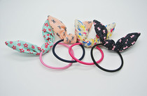 South Korea imported cloth rabbit ear shiny hair rope randomly bent girl baby identification rope Hairband a