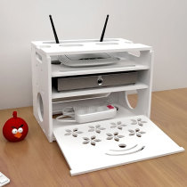 Router storage wifi bracket for cat decoration set-top box wall-mounted network cable box multi-function shielding box