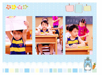Primary school student kindergarten A4 horizontal version double-sided color printing single loose leaf growth Book graduation book with hole matching optional page