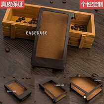 A6 section EASECASE Custom iBassto aibasso DX200 DX150 genuine leather sheath protective sheath fine print deep curry