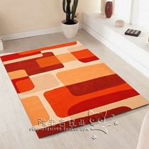 Abstract Orange Solid Carpet Living Room Tea Table Sofa Bedroom Bedside Handmade acrylic Acrylic Carpet Full of Custom