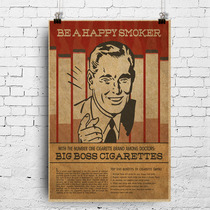 Radiant Game Posters Customised Printed Dormitory Stickers fallout3 Radiant Internet Café Propaganda Painting Retro Style